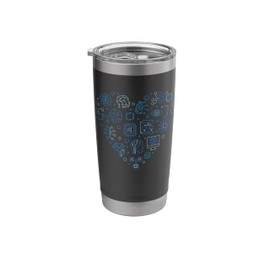 Artificial Intelligence - AI Heart Stainless Steel Insulated Tumbler