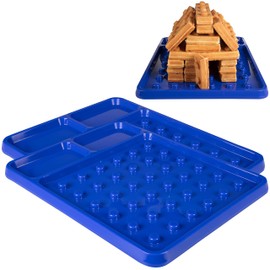 Brick Building Construction Eating Plate (2 Pack) - Stack & Build Your Brick-Shaped Waffles on Fun Novelty Plate - Fun Gift for Kids & Adults, Waffle Maker Not Included