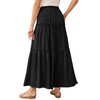 Genfien Skirt Women's Long Boho High Elastic Waist with Pockets