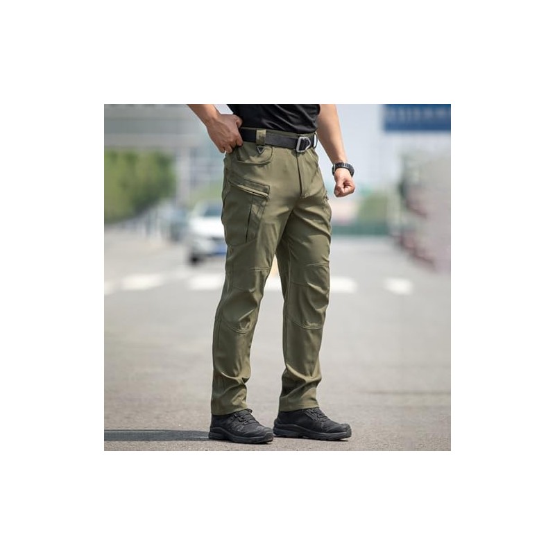 LAULY Pantalones Tácticos Militares Multibolsillo para Hombre,Pantalón Impermeable Y Cortavientos