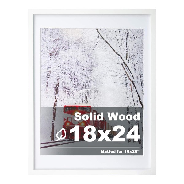 Egofine 18x24 Solid Wood Picture Frame, Made of Solid Wood