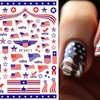 8 Sheets 4th of July Nail Stickers for Nail Art