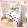 Yamissi USB Port Dressing Desk with 10 LED Lighted Mirror