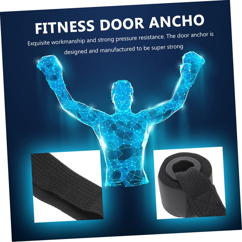 WOONEKY 2pcs Fitness Elastic Training Resistance Band with Door Anchor