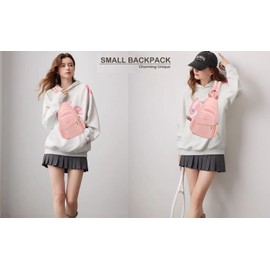 Xsecnua Small Sling Bag for Women, Mini Backpack Sling Backpack Convertible, Small Backpack Crossbody Bags for Travel Daypack Hiking