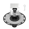 Fibetter 4 Inch Square Shower Drain Brushed with PVC Bonding