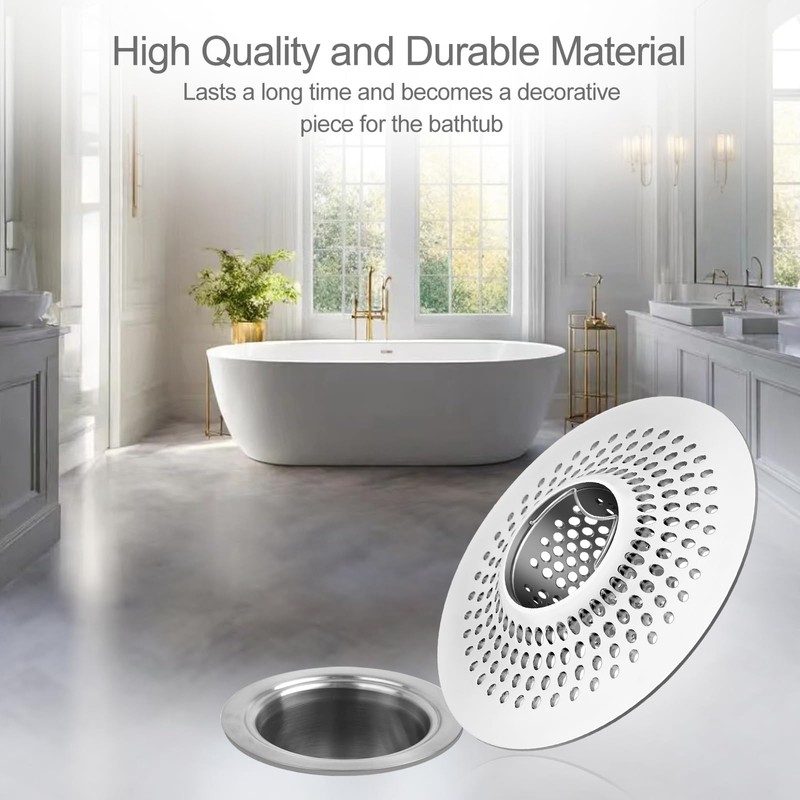 LEKEYE Shower Drain Hair Catcher/Bathroom Drain Cover/Bathtub Drain Strainer/Shower Stall
