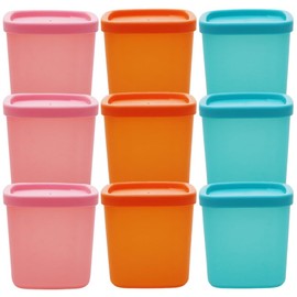Yardwe 9 Piezas Caja De ConservacióN Multifuncional 230Ml Para Microondas Y Congelador, Contenedor De Alimentos De PláStico Para Frutas, Mantequilla Y Nueces, Organizador De Cocina