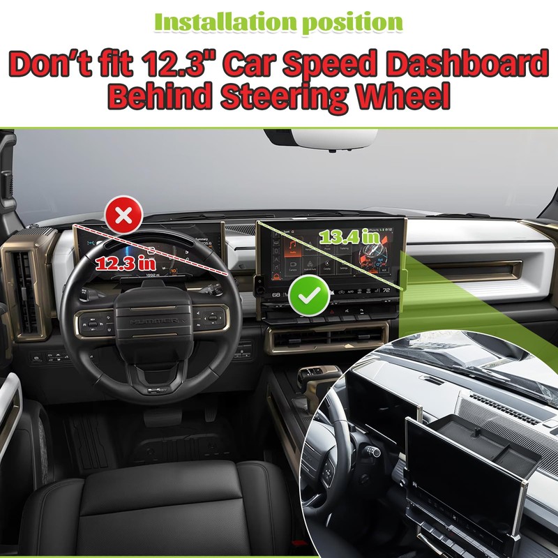HGWEI Center Console Dashboard Organizer Compatible with 2022-2026 GMC Hummer