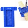 TS-3 Aluminum Alloy Ruler Woodworking Measuring Tool Mini Scriber Hardware