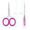 CGBE Cuticle Scissors Extra Fine Curved Blade, Eyebrow Scissors, Super