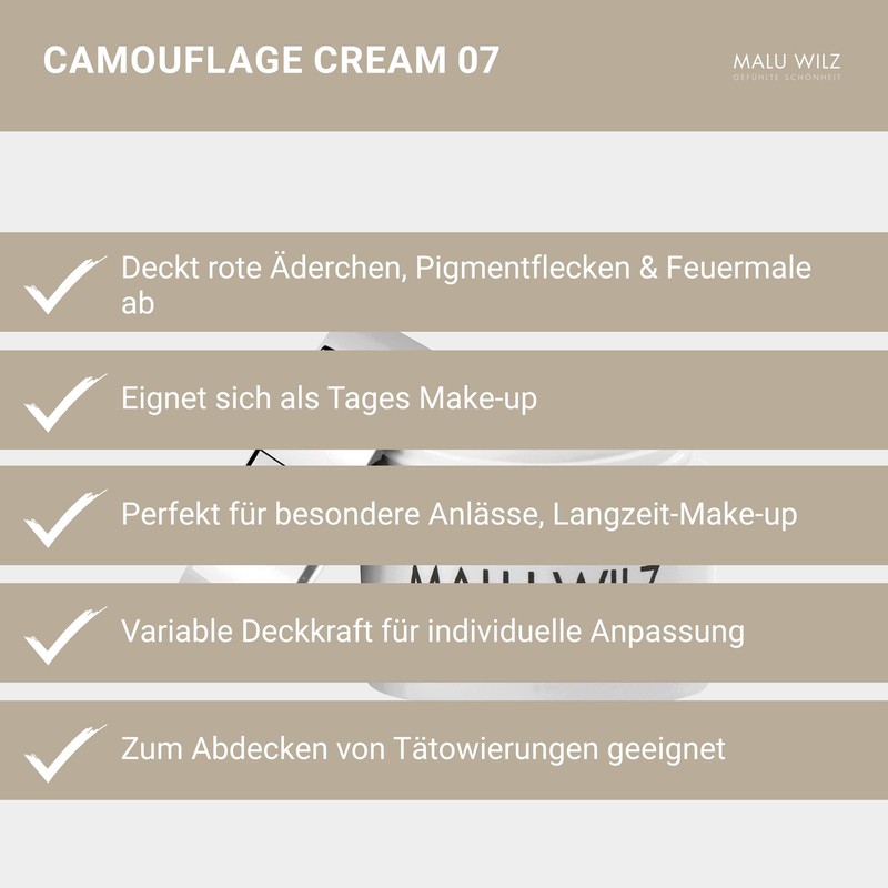 Malu Wilz Dekorative Camouflage Cream Camouflage Cream 07 Ash Brown