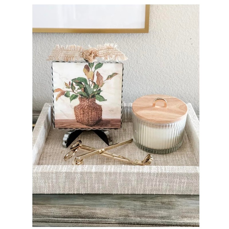 The Round Top Collection - Black/Galvanized Easel, Medium - Metal