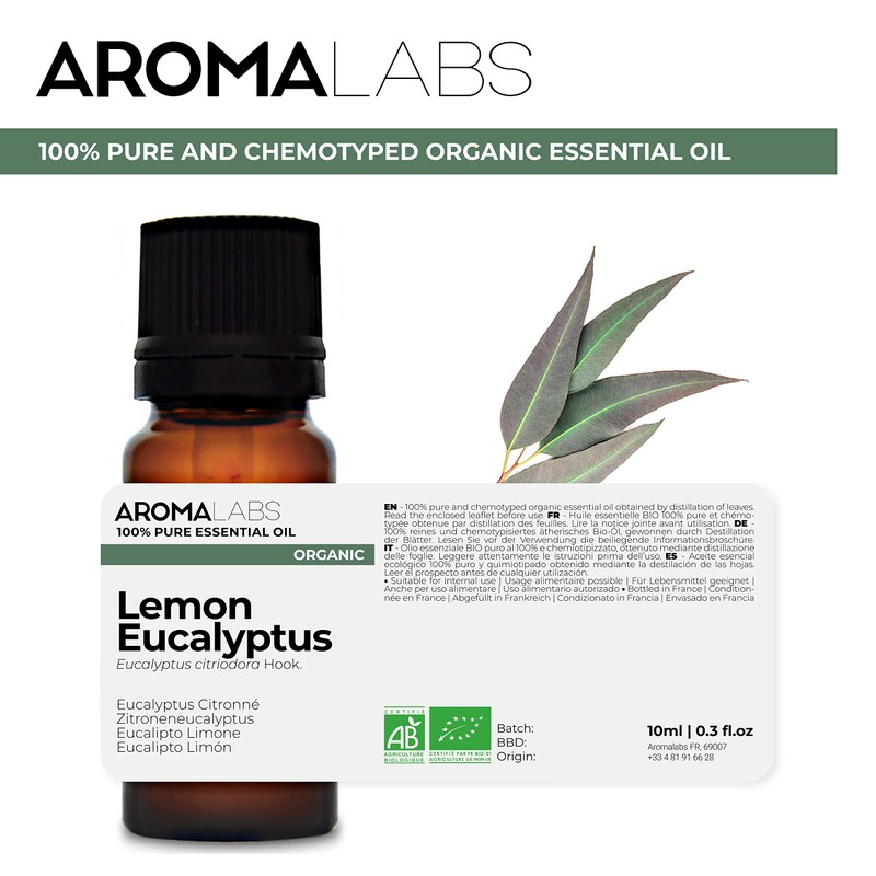 BIO - Lemon Eucalyptus Essential Oil - 10mL - 100%
