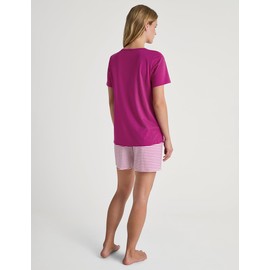 CALIDA Marine Dreams Ladies Soft Easy Care Elasticated Waistband Short Pyjamas, Orchid Flower