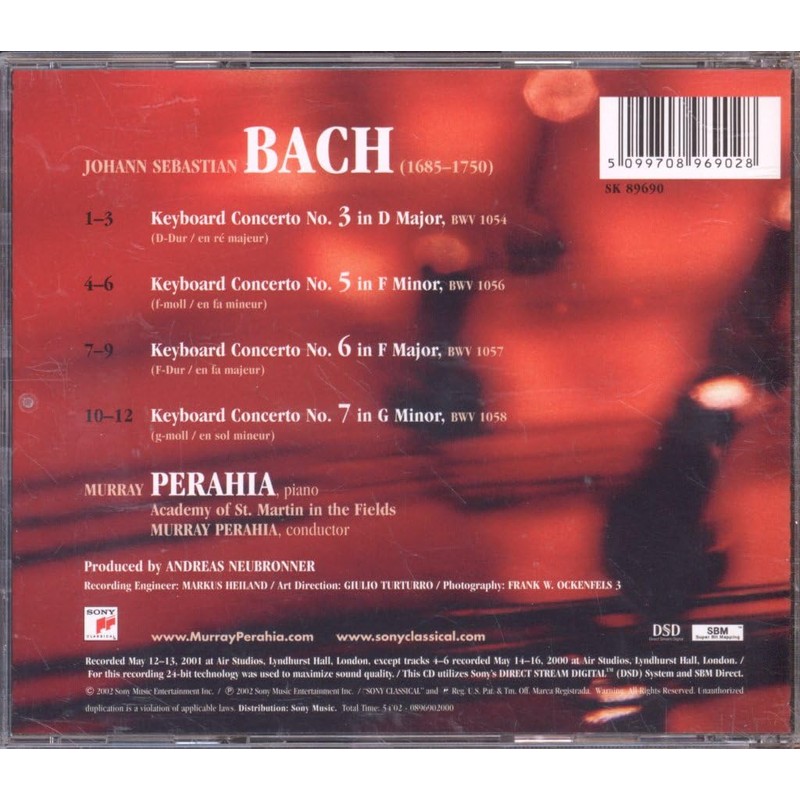 Klavierkonzerte Nr. 3,5,6,7 / BWV 1054, 1056, 1057, 1058