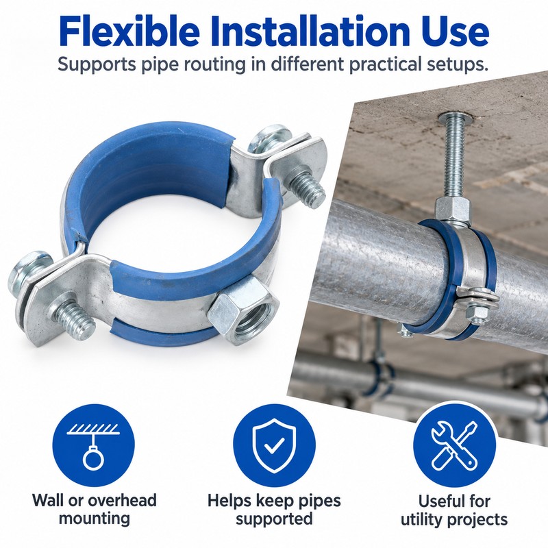 Round Pipe Clamp for PPR PVC Tubes – Secure Suspension