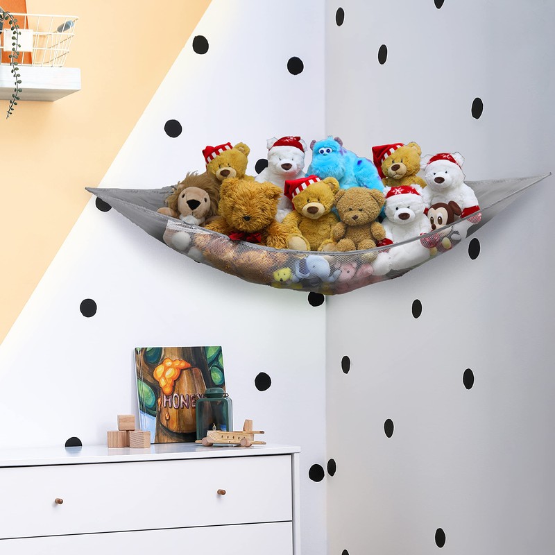 SimpleHouseware Stuffed Animals Jumbo Toy Storage Hammock Nets, 2 Pack,