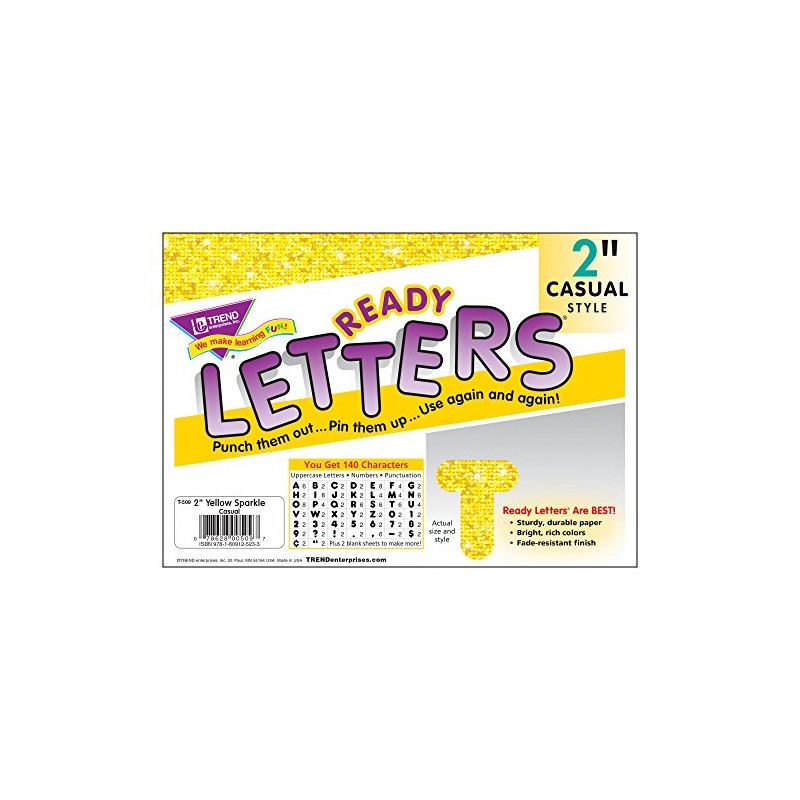 Ready Letters 2 Casual Yellow, Yellow Sparkle