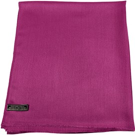 CJ Apparel Fuchsia Purple Solid Color Fringe Design Nepalese Shawl Scarf Wrap Stole Throw Head Wrap Pashmina Hand Made in Nepal NEW