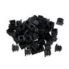 Coshar 50pcs 5/8 Inch OD Plastic Square Hole Plug Tube Pipe Insertion Plugs, 5/16 Inch ID, Black