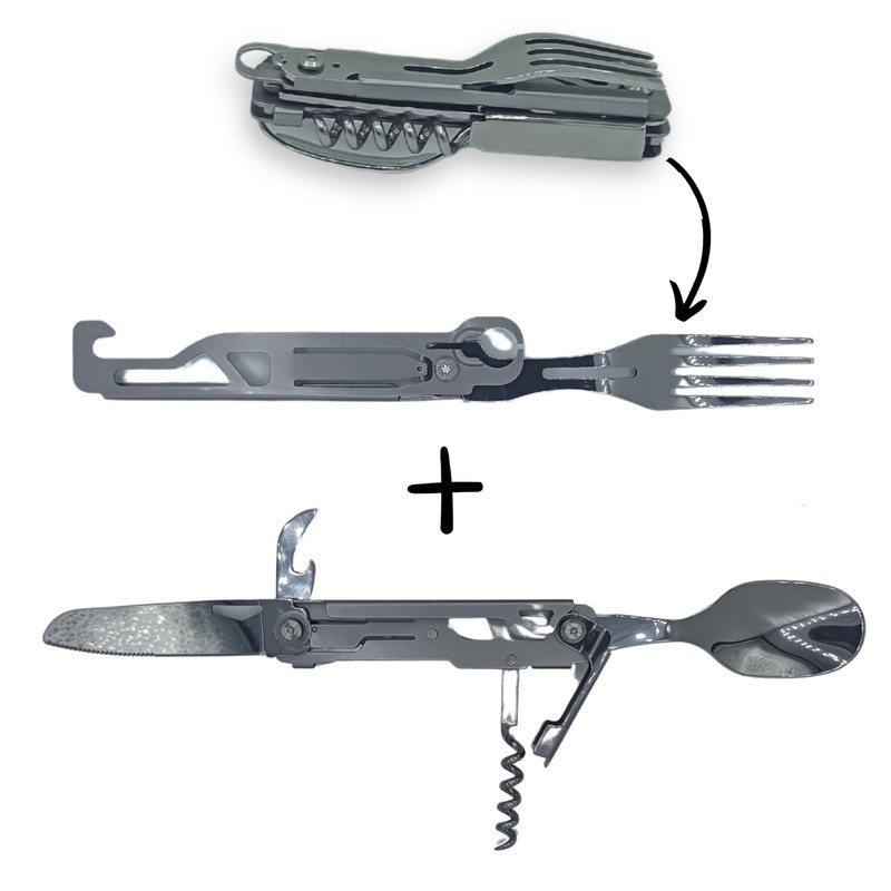 Campura Titan Pot - 750 ml with Cutlery Set, Lightweight