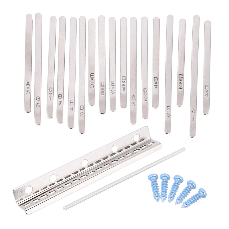 17 Note Kalimba Thumb Piano Stainless Steel Keys Set Musical