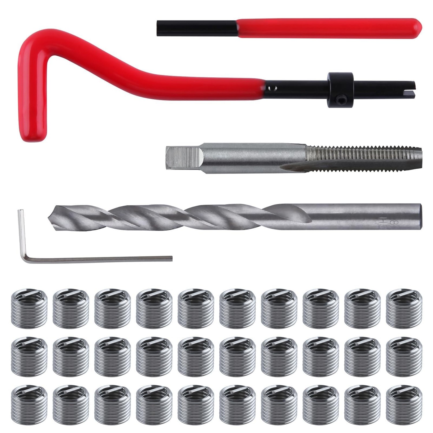 LEONTOOL Thread Repair Set, M8 x 1.25 mm Thread Sleeve, Thread Repair ...