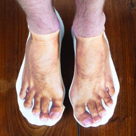 Funny Socks for Men & Women - Classics & Grippy Socks - Fun Socks, Gag Gifts for Adult - Funny Gag Gifts - Men's Gnarley Feet