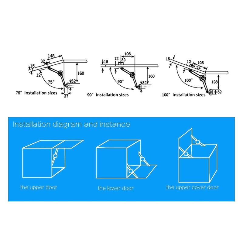 YAYODS 4PCS Heavy Duty Lid Support Hinges, Folding Lid Support