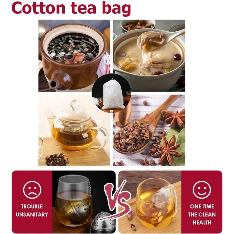 200 PCS Tea Bags for Loose Leaf Tea, Empty Tea