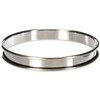 De Buyer Circular Tart Frame with Rolled Edge, Stainless Steel,