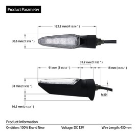Motorcycle General Purpose High Brightness LED Turn Signal/Position Lamp Yamaha MT-09 Kawasaki Z800 Honda CBR1000 CBR600 Suzuki GSX (Clear Lens, Turn Signal + Position Lamp (Red) 2 Pieces