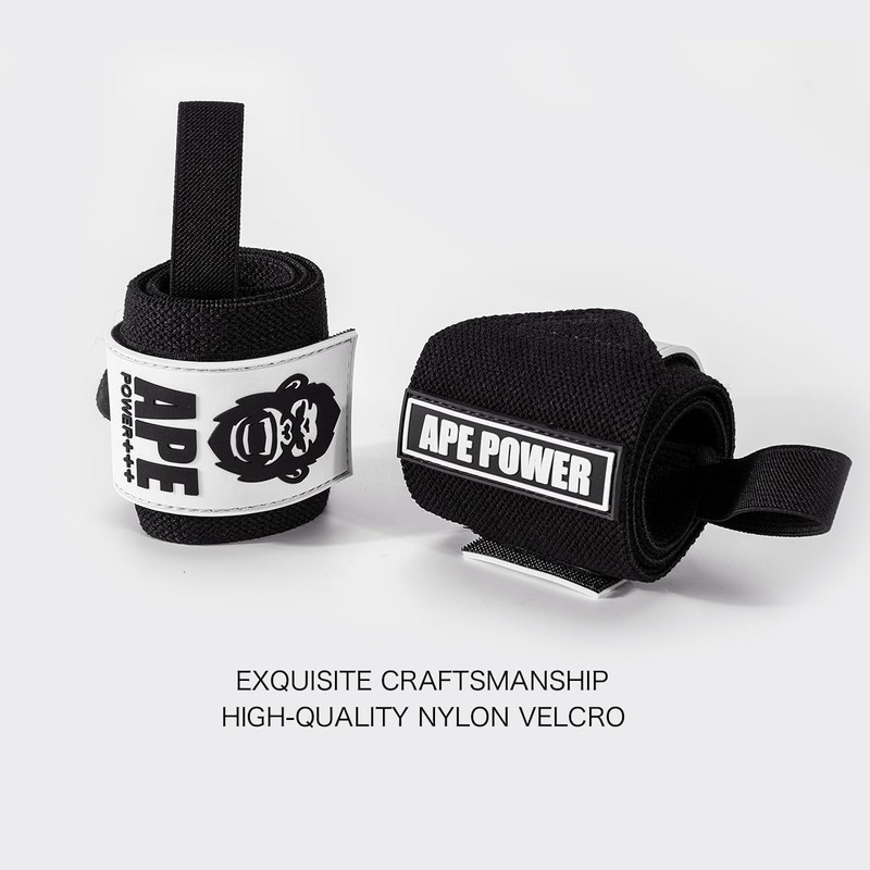 Power Ape Weight Lifting Wrist Wraps Muscle Building Performance Fitness