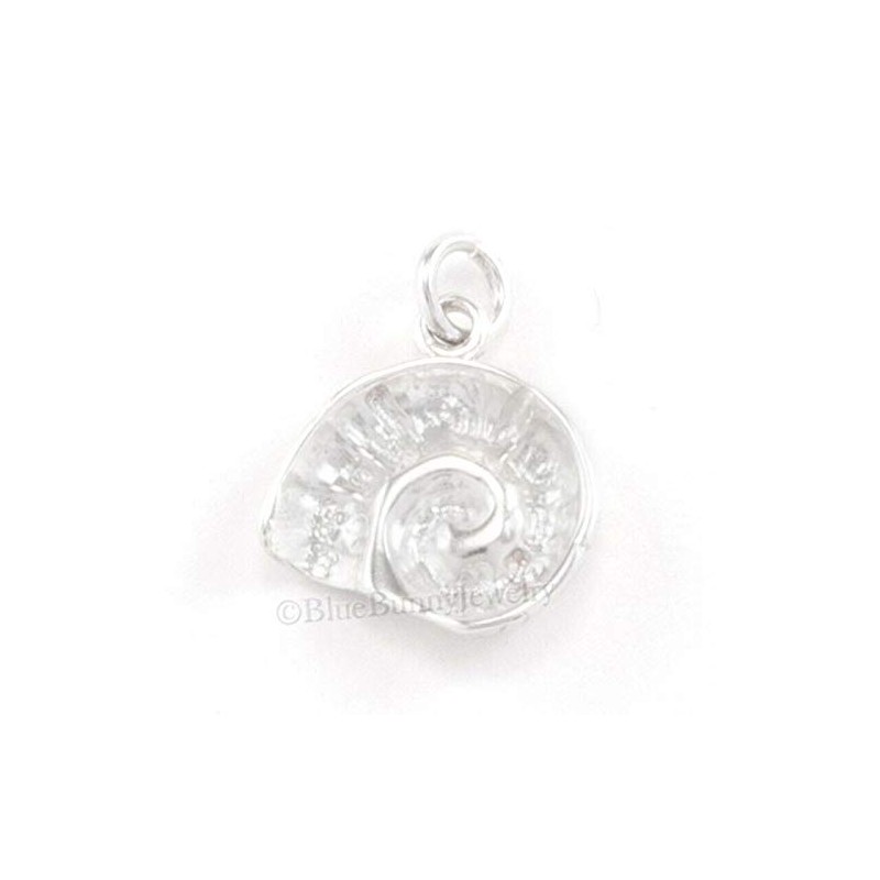 SHELL Charm Pendant Nautilus SEASHELL STERLING SILVER 925 .925