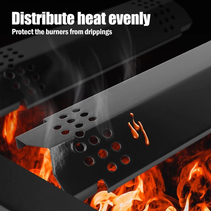 DwellWel Grill Heat Plates for Nexgrill 720-0830H, 720-0888, 720-0882A, 720-0896B