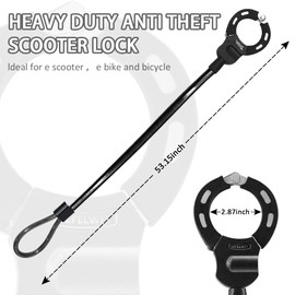 Electric Scooter Lock,Scooter Locks Anti Theft,14mm Thick for E-Scooter, Electric Bike, Bicycle, Motorbikes