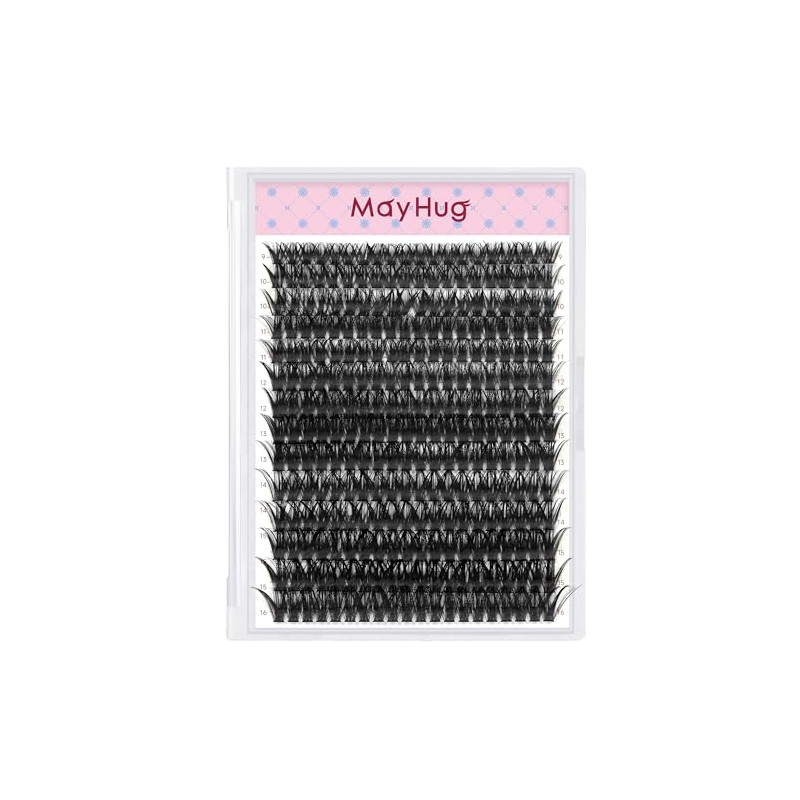 Mayhug Eyelashes, 80D Individual Eyelashes, 280 Pieces, D Curl Cluster