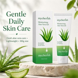 Gel de Aloe Vera Hidratante Ligero para Cuidado Diario 100g Gel ligero de aloe vera con textura suave, sensación hidratante y tubo práctico de 100g para cuidado diario.