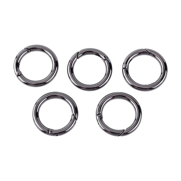 Split Rings,Spring Clips,Quick Release Keyring,EDC Ring Buckle Locking Carabiners 10PCS