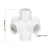 HARFINGTON 4pcs 6 Way PVC Pipe Fittings 3/4" Elbow Pipe