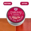 Tableau Red Tile Polish, Rejuvenate Red Tiles, Brickwork, Unsealed Concrete