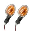 2Pcs Motorcycle Turn Signals Indicator Lights (Clear Shell)