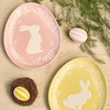 Bico Pastel Color Bunny Stoneware Salad Plates Set, Microwave &
