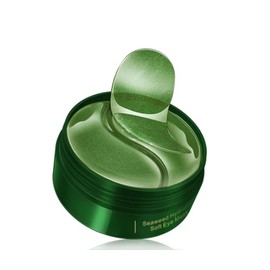 Under Eye Mask - Reduce Dark Circles, Puffiness, Wrinkles, Undereye Bags - Skincare Eye Patch Treatment Masks for Beauty & Personal Care (60pcs, Seaweed)