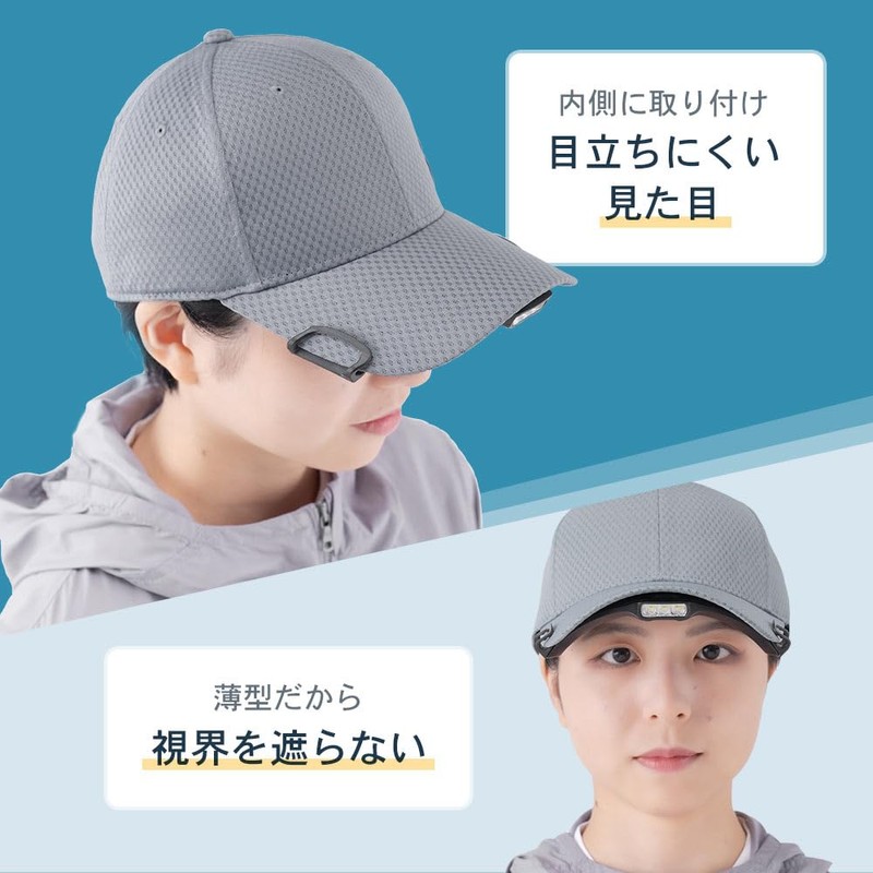 eSupply EEX-LEDWE02 LED Cap Light, Hat Light, USB-C Charging, 3