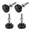 sourcing map 4 Sets Knurled Knobs Thumb Screws with Nuts