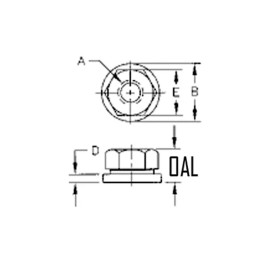 TE-CO 41608, 7/8"-9 Flange Nut - 3 pieces