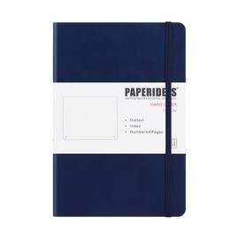 PAPERIDEAS Notebook A5 Hard Cover (Dot, Navy)