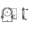 TRUSCO TSGP2-BTM8-15A U-Bolt for SGP, Trivalent Uniqlo, Nominal Diameter 15A,